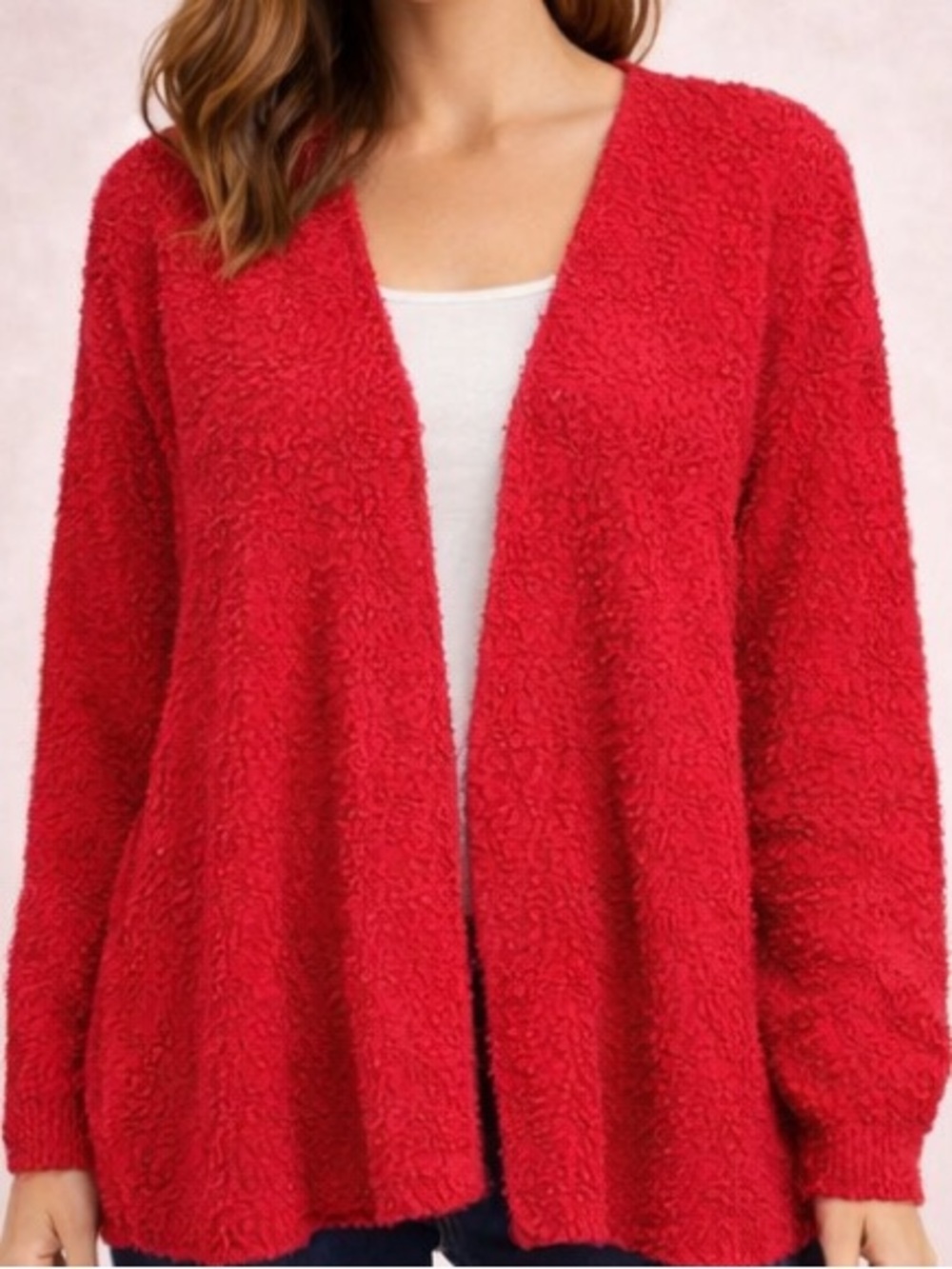 Maurice’s Women’s Plus Size Red Open Cardigan - Size XXL